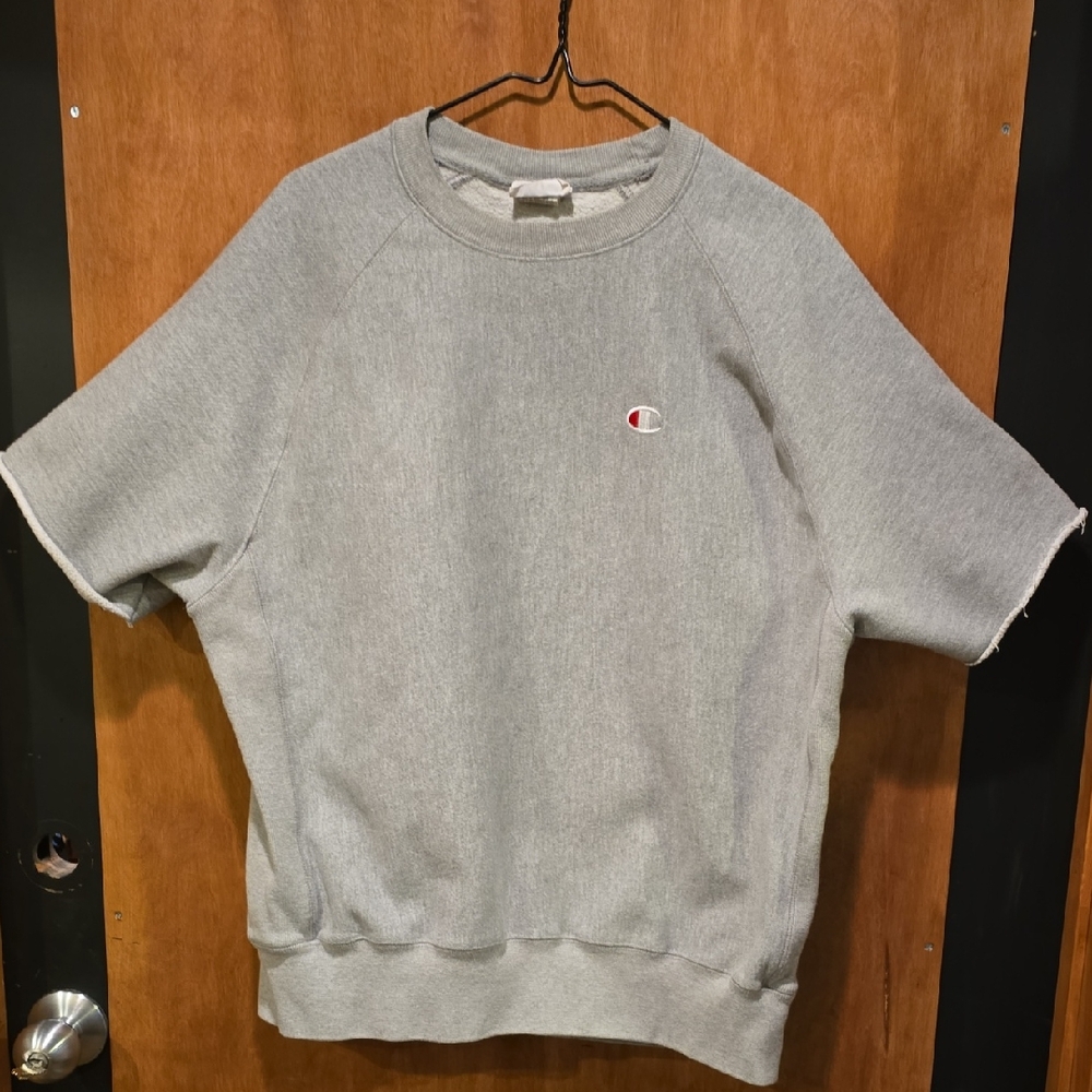 Champion Men's Crewneck Sweater in Light Gray